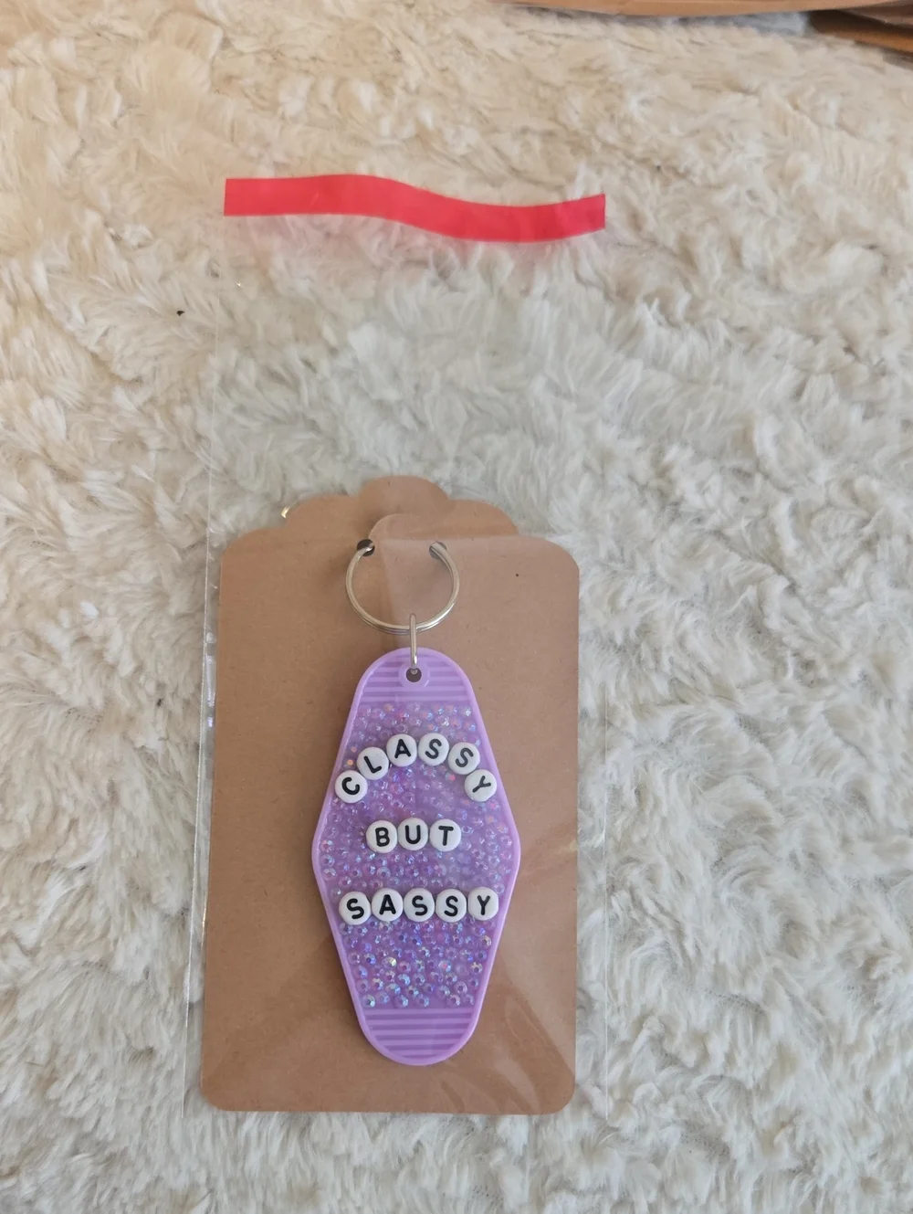 Keychain Handmade Classy But Sassy Lavender Keychain - Women Accessories
